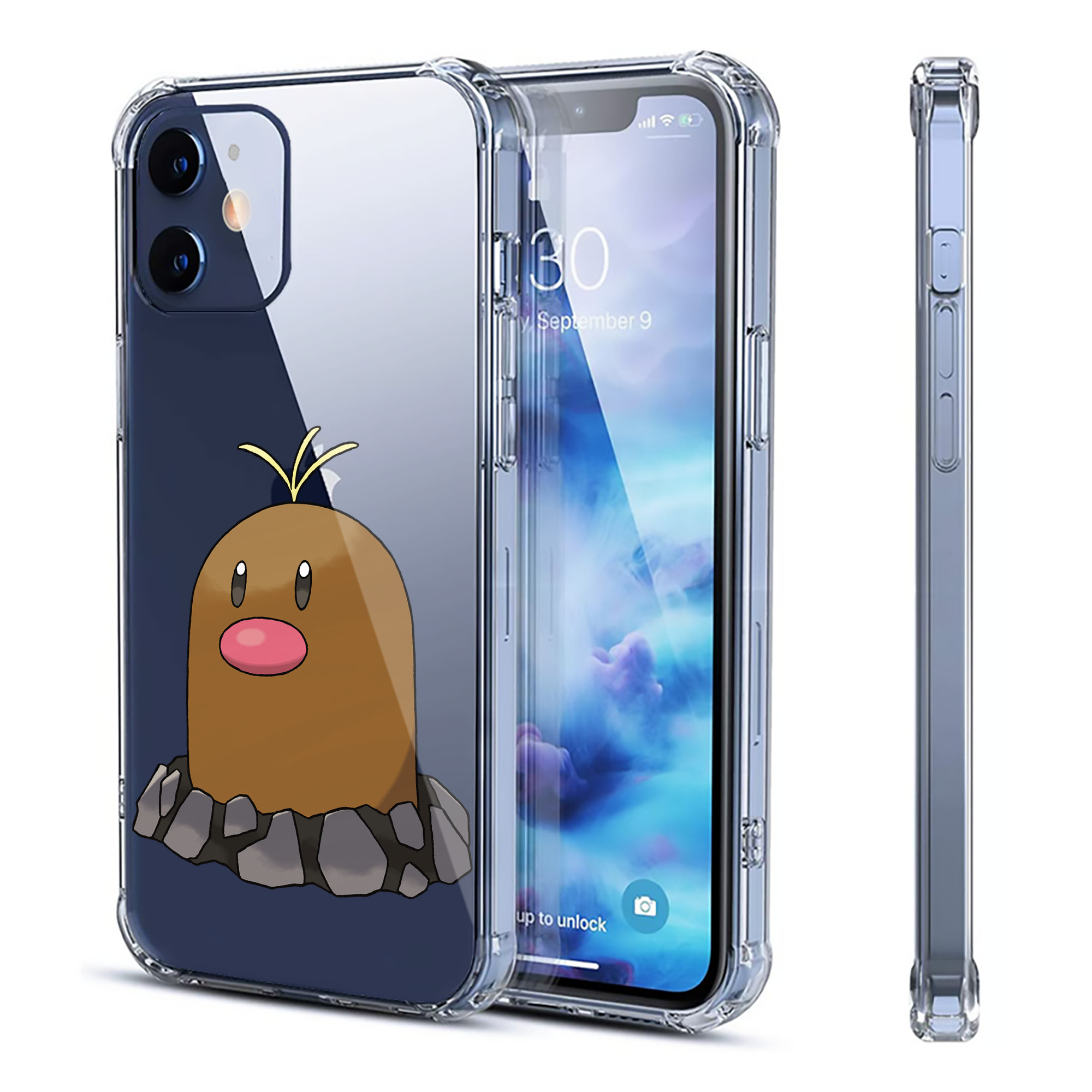 （画像用） ポケットモンスター Pokémon 【iPhone 12シリーズ対応】透明スマホケース（クリアソフトケース）